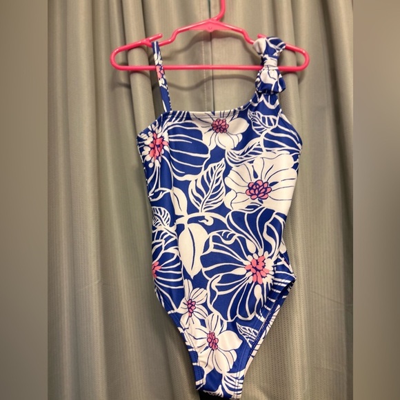 ♥️ k 7Gymboree Floral Bathing suit 5-6 - Picture 1 of 3